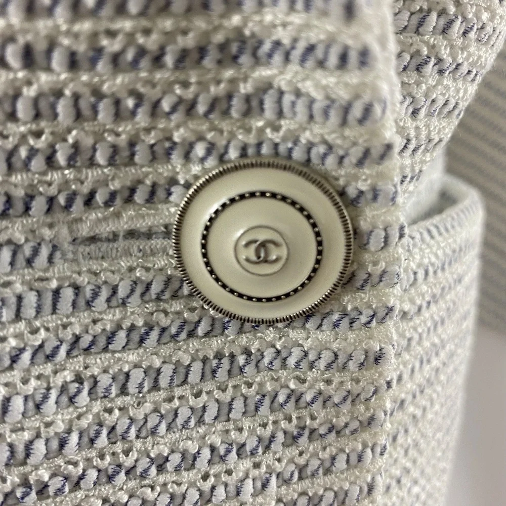 CHANEL Tweed Eyelet Crop Jacket